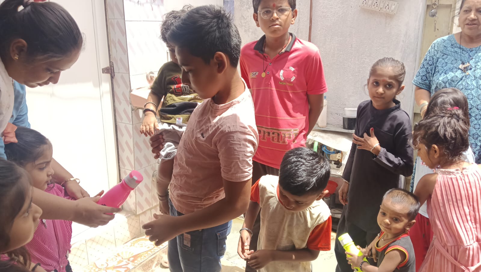 Water Bottle Distribution for Underprivileged Students